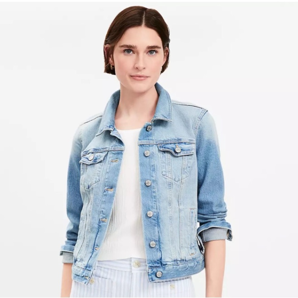 Camp Poosh x LOFT Classic Trucker Light Denim Jacket